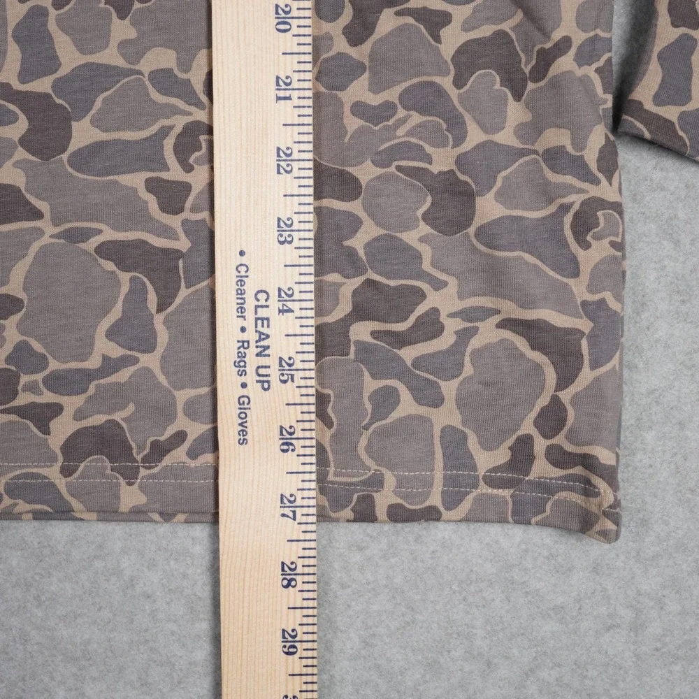 Carhartt T-Shirt Kids L 14/16 Grey Duck Camo Long-Sleeve Graphic CA6752T Logo